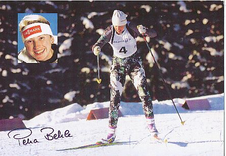 Petra Schaaf   Biathlon  Autogrammkarte  original signiert 