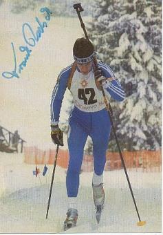 Frank Peter Rötsch   DDR  Biathlon  Autogrammkarte  original signiert 