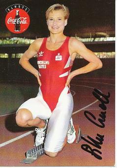 Silke Knoll   Leichtathletik  Autogrammkarte  original signiert 