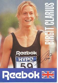 Birgit Clarius  Leichtathletik  Autogrammkarte  original signiert 