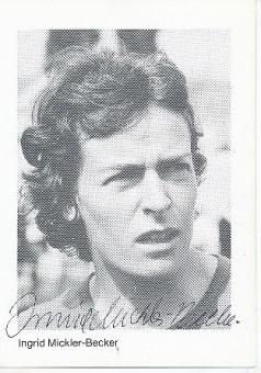 Ingrid Mickler Becker  Leichtathletik  Autogrammkarte  original signiert 