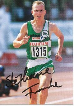 Stephane Franke † 2011  Leichtathletik  Autogrammkarte  original signiert 