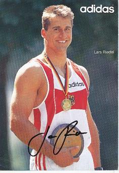 Lars Riedel   Leichtathletik  Autogrammkarte  original signiert 