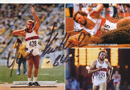 Guido Kratschmer  Leichtathletik  Autogrammkarte  original signiert 