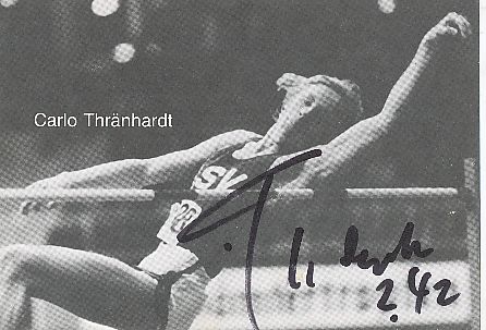 Carlo Thränhardt   Leichtathletik  Autogrammkarte  original signiert 