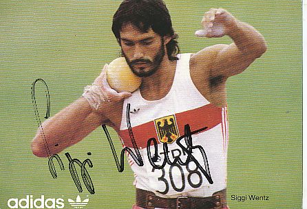 Siggi Wentz  Leichtathletik  Autogrammkarte  original signiert 