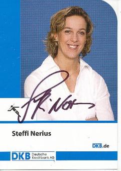 Steffi Nerius   Leichtathletik  Autogrammkarte  original signiert 