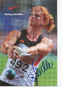 Betty Heidler   Leichtathletik  Autogrammkarte  original signiert 
