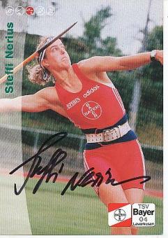 Steffi Nerius   Leichtathletik  Autogrammkarte  original signiert 
