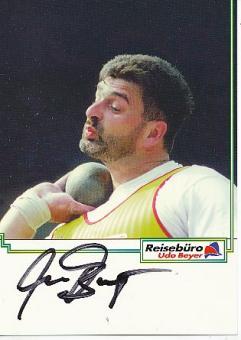 Udo Beyer   Leichtathletik  Autogrammkarte  original signiert 