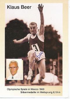 Klaus Beer  Leichtathletik  Autogrammkarte  original signiert 
