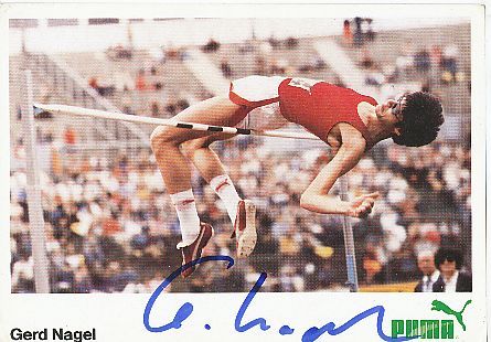 Gerd Nagel  Leichtathletik  Autogrammkarte  original signiert 