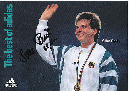 Silke Renk  Leichtathletik  Leichtathletik  Autogrammkarte  original signiert 