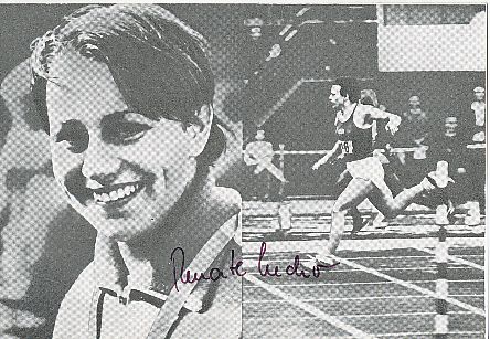 Renate Stecher   DDR  Leichtathletik  Leichtathletik  Autogrammkarte  original signiert 