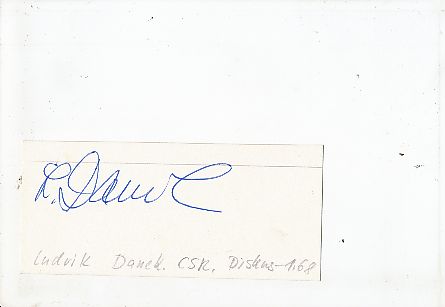 Ludvik Danek † 1998 CSSR Olympiasieger 1972    Leichtathletik  Autogramm Karte original signiert 