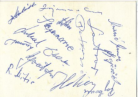 OFK Belgrad  60er - 70er  Jugoslawien  Fußball Autogramm Karte original signiert 