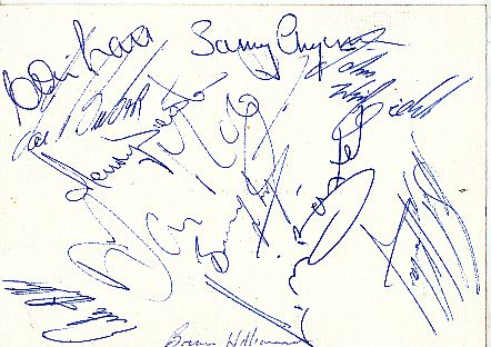 Nottingham Forest 1967 mit Jim Baxter usw.  England  Fußball Autogramm Karte original signiert 