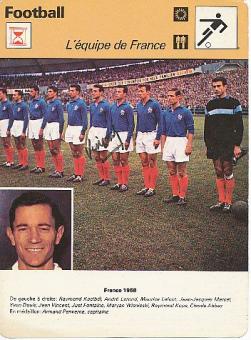 Jean Vincent † 2013 Frankreich WM 1958  Fußball Autogrammkarte  original signiert 