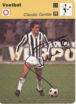 Claudio Gentile  Juventus Turin  Italien Weltmeister WM 1982  Fußball Autogrammkarte  original signiert 