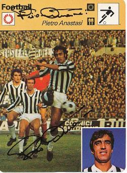 2  x  Pietro Anastasi † 2020 Juventus Turin  Fußball Autogrammkarte  original signiert 