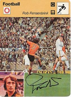 Rob Rensenbrink † 2020 Holland WM 1974   Fußball Autogrammkarte  original signiert 