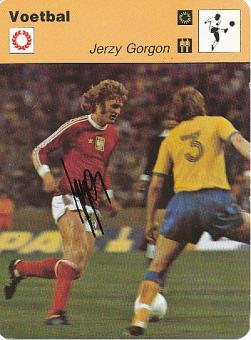 Jerzy Gorgon  Polen WM 1974   Fußball Autogrammkarte  original signiert 