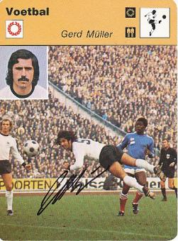 Gerd Müller † 2021   DFB Weltmeister WM 1974  Fußball Autogrammkarte  original signiert 