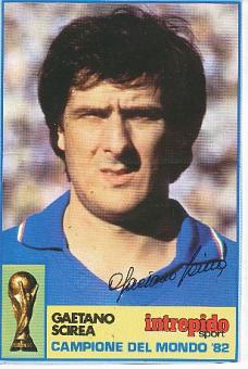 Gaetano Scirea † 1989 Italien Weltmeister WM 1982  Fußball Autogrammkarte Druck signiert 