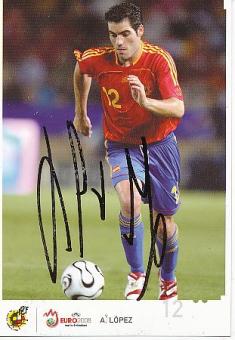 Antonio Lopez  Spanien   Fußball Autogrammkarte original signiert 