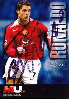 Cristiano Ronaldo  Manchester United   Fußball Autogrammkarte original signiert 