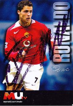 Cristiano Ronaldo  Manchester United   Fußball Autogrammkarte original signiert 