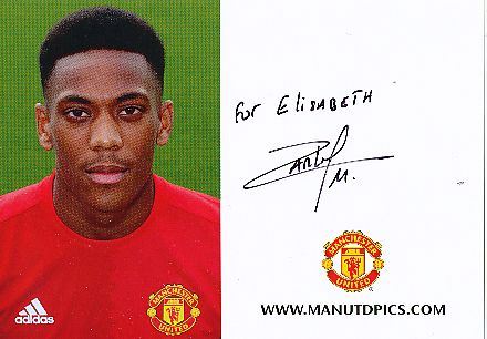 Anthony Martial  Manchester United   Fußball Autogrammkarte original signiert 