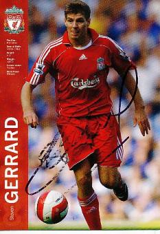 Steven Gerrard  FC Liverpool  Fußball Autogrammkarte original signiert 