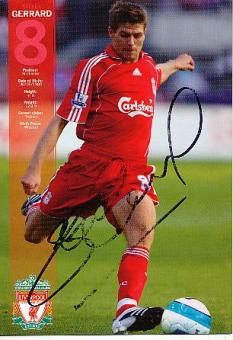 Steven Gerrard  FC Liverpool  Fußball Autogrammkarte original signiert 