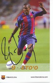 Samuel Eto´o  FC Barcelona  Fußball Autogrammkarte original signiert 