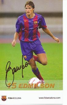Edmilson  FC Barcelona  Fußball Autogrammkarte original signiert 