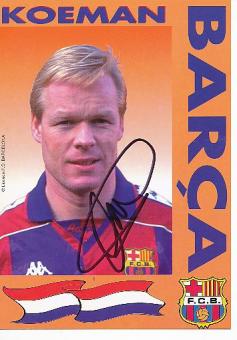 Ronald Koeman  FC Barcelona  Fußball Autogrammkarte original signiert 
