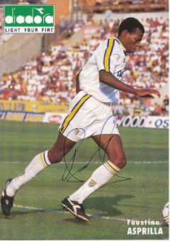 Faustino Asprilla  AC Parma  Fußball Autogrammkarte  original signiert 
