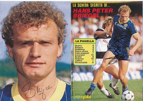 Hans Peter Briegel  Hellas Verona  Fußball Autogrammkarte  original signiert 