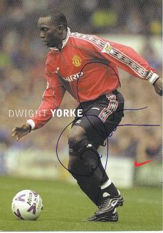 Dwight Yorke  Manchester United   Fußball Autogrammkarte original signiert 