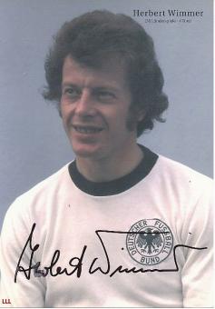 Herbert Wimmer   DFB  Weltmeister WM 1974 Fußball Autogrammkarte  original signiert 
