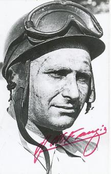 Juan Manuel Fangio † 1995 Weltmeister  Formel 1  Auto Motorsport  Autogramm Foto original signiert 