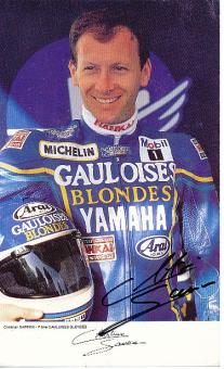 Christian Sarron   Frankreich  Motorrad  Motorsport  Autogrammkarte  original signiert 