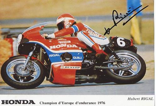 Hubert Rigal   Frankreich   Motorrad Sport Autogramm Foto original signiert 