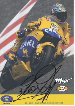 Max Biaggi Italien 4 x Weltmeister  Motorrad Sport Autogrammkarte  original signiert 