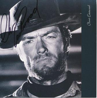 Clint Eastwood   Film + TV Autogrammkarte original signiert 