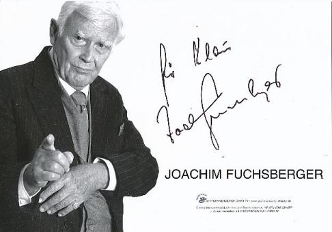 Joachim Fuchsberger  † 2014  Neues vom Wixxer  Film & TV  Autogrammkarte original signiert 