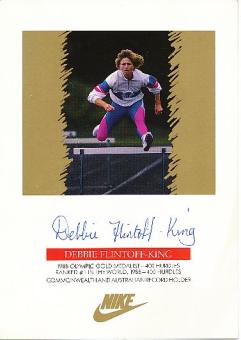Debbie Flintoff King   Australien Gold Olympia 1988 Leichtathletik Autogrammkarte original signiert 