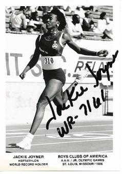 Jackie Joyner  USA    Leichtathletik  Autogramm Foto  original signiert 