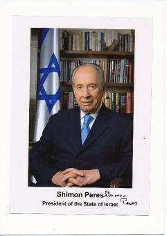 Shimon Peres † 2016  Staatspräsident  Israel   Politik Autogramm Foto + original signiert 